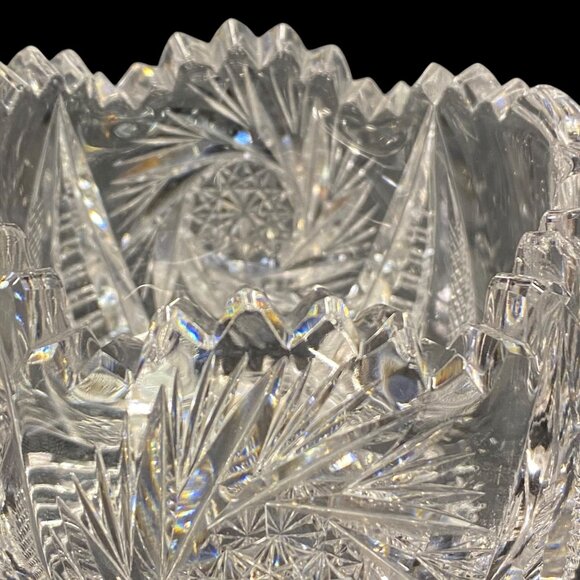 Antique American Brilliant Period Cut Glass ABP 2 Pc Set Sugar Bowl & Creamer - Picture 8 of 16